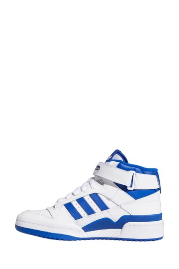 adidas Originals White Forum Mid Youth Lace Trainers