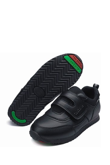 ToeZone Black One Strap School Shoes