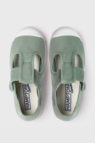 Trotters London Green Champ Canvas Shoes