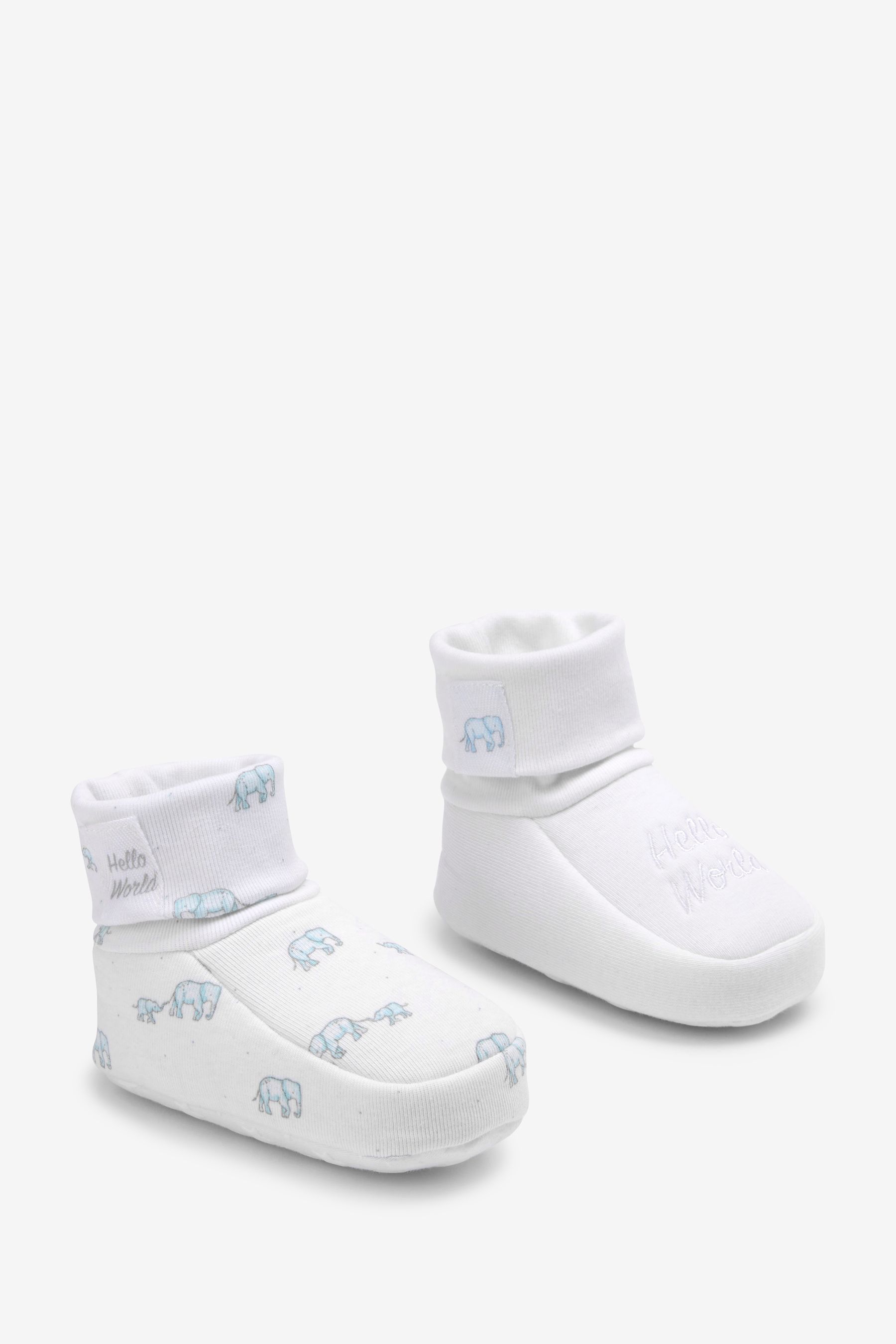 Baby 2 Pack Cotton Rich Booties (0-18mths)