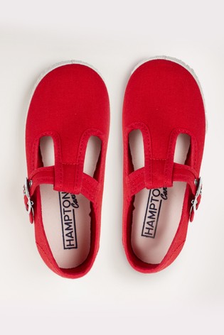 Trotters London Red Nantucket Canvas Shoes