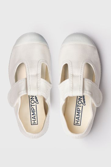 Trotters London White Champ Canvas Shoes