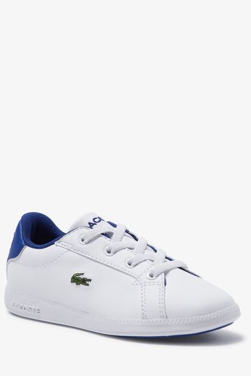 Lacoste Infant Graduate White Blue Trainers