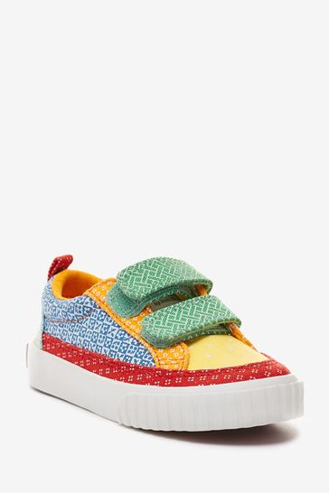 Little Bird Rainbow Patchwork Print Trainers