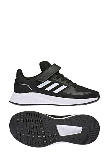 حذاء رياضي أسود RunFalcon للشباب والناشئين من Adidas