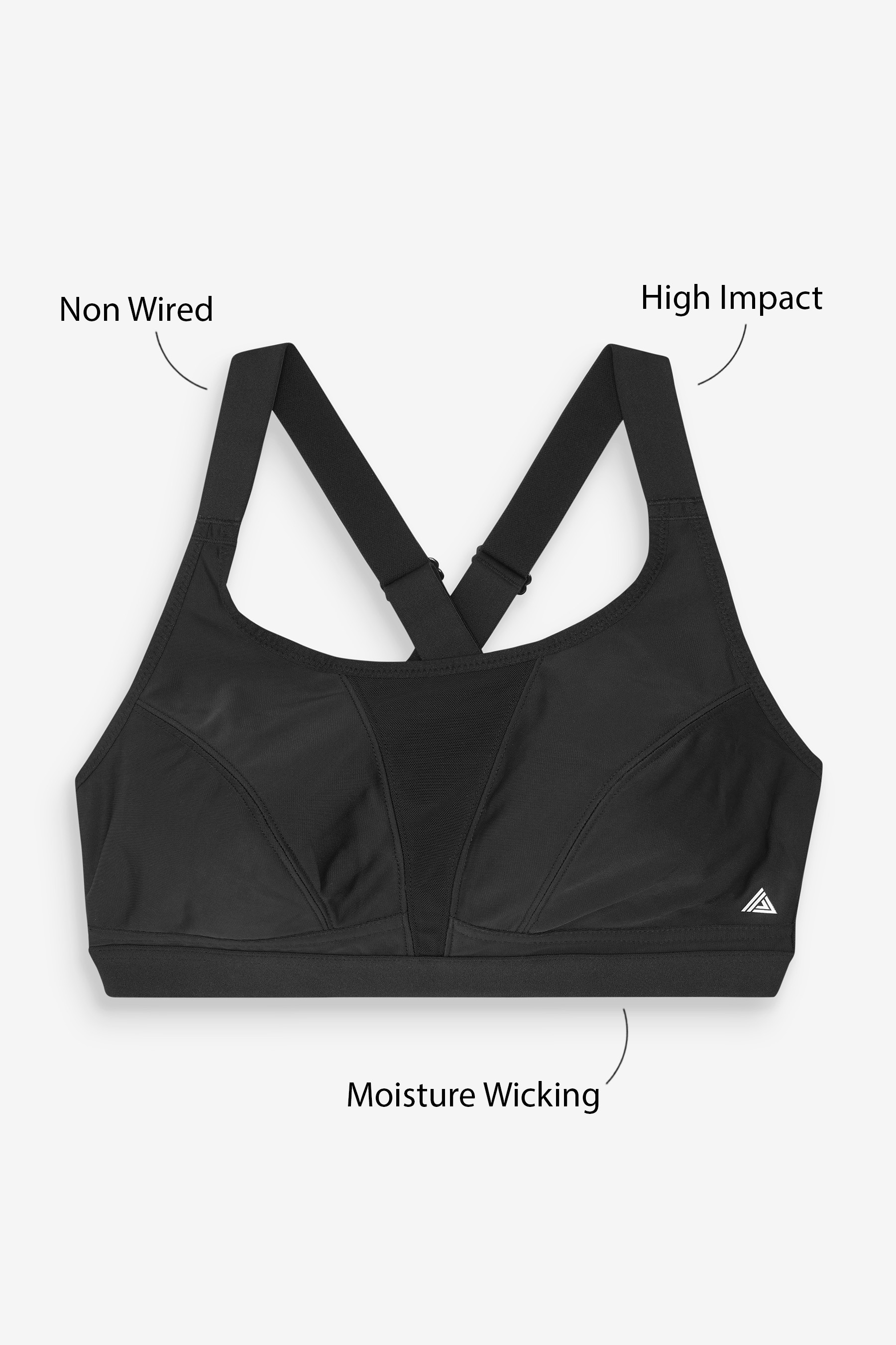 Next Active Sports High Impact Crop Tops 2 Pack