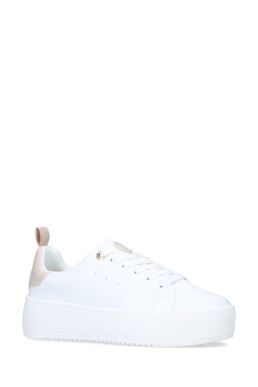 KG Kurt Geiger White Vegan Lighter Lace-Up Trainers