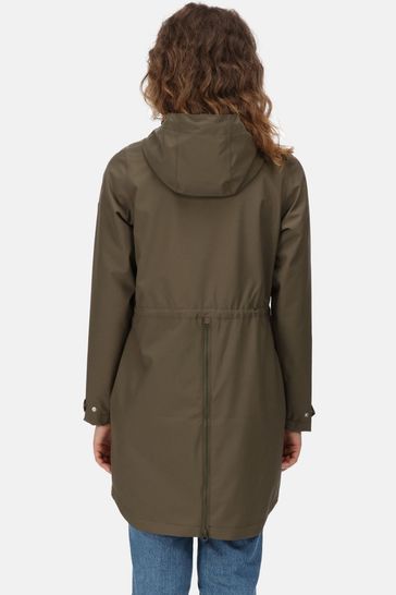 Regatta Adasha Green Longline Waterproof Jacket