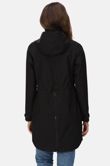 Regatta Adasha Black Longline Waterproof Jacket