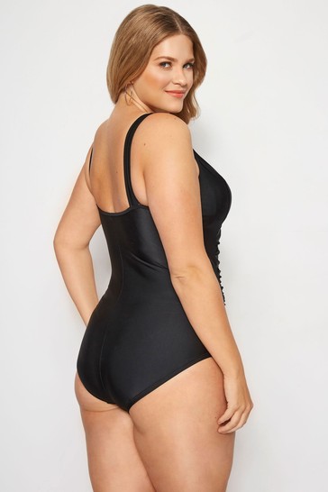 Yours Curve Ruched Mesh Swimsuit