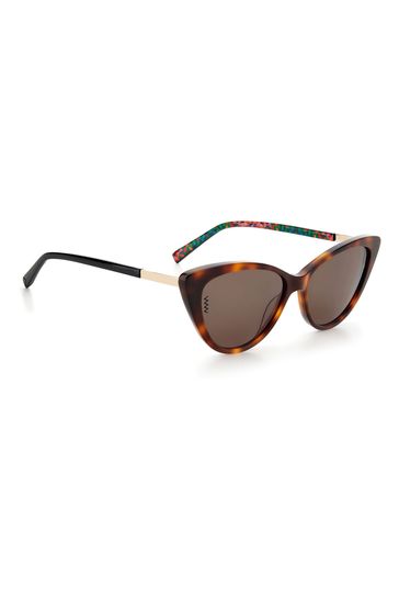 M By Missoni Havana Cat-Eye Sunglasses