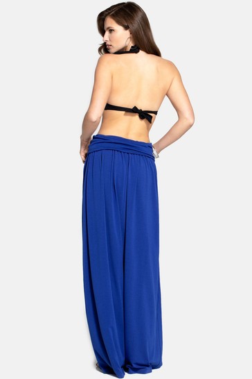 HotSquash Blue Roll Top Maxi Skirt