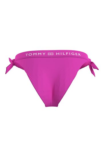 Tommy Hilfiger Pink Core Solid Cheeky Bikini Bottoms