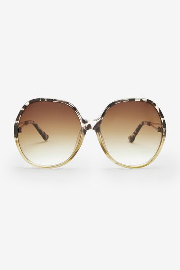 Oversized Round Frame Sunglasses