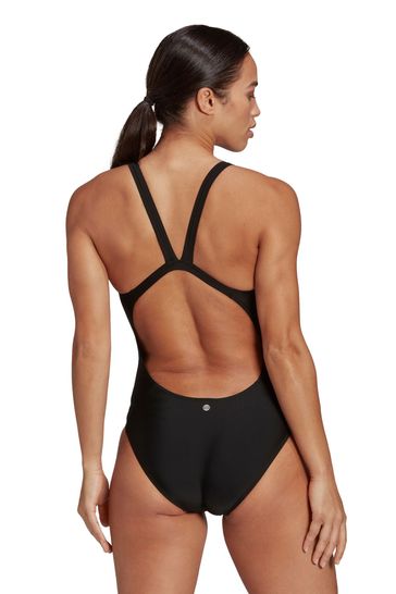 adidas Black 3 Stripe Swimsuit