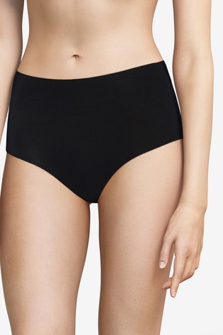 Chantelle Black Three-Pack Soft Stretch High Waisted Briefs