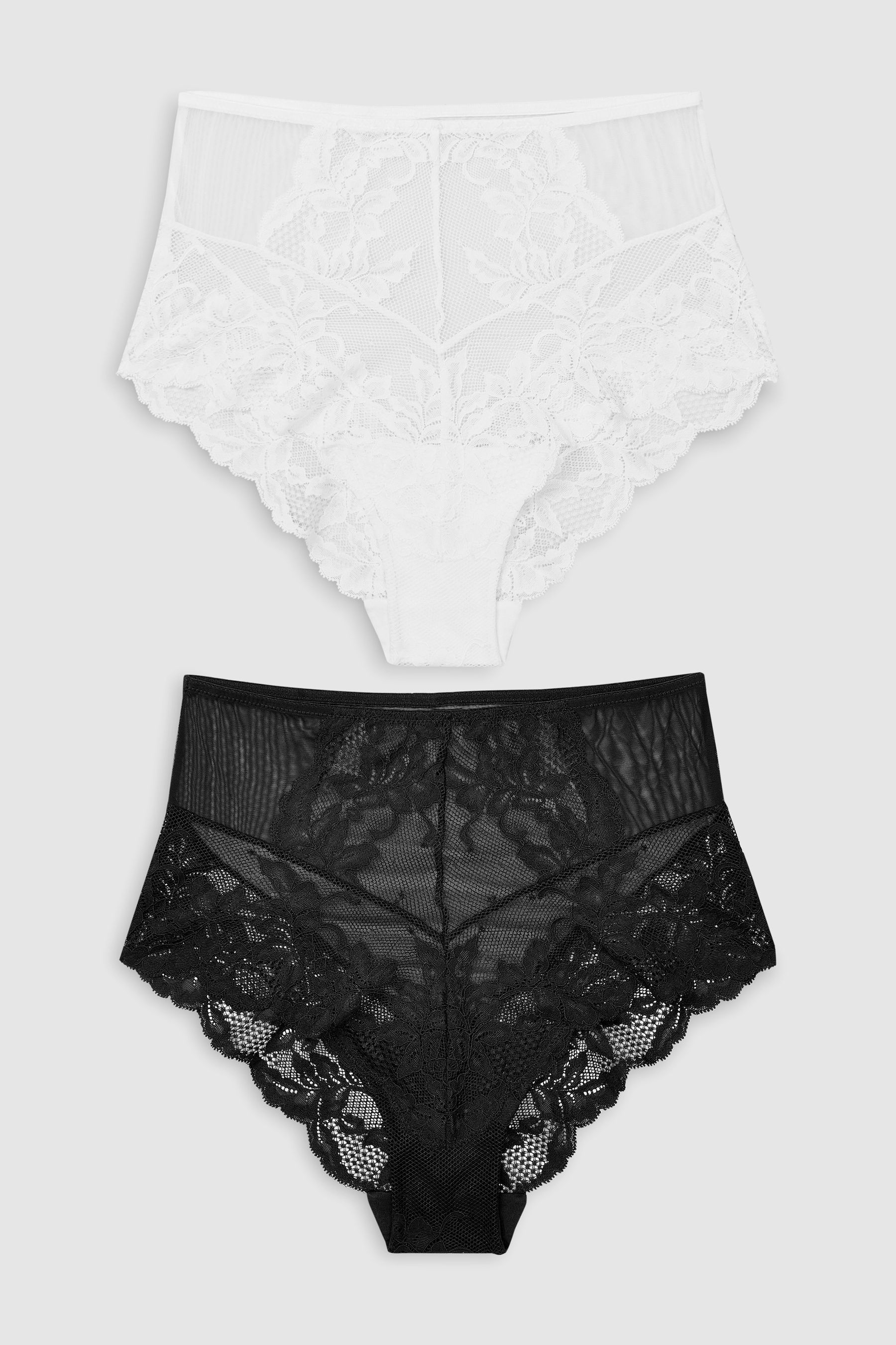 Lace Knickers 2 Pack High Rise