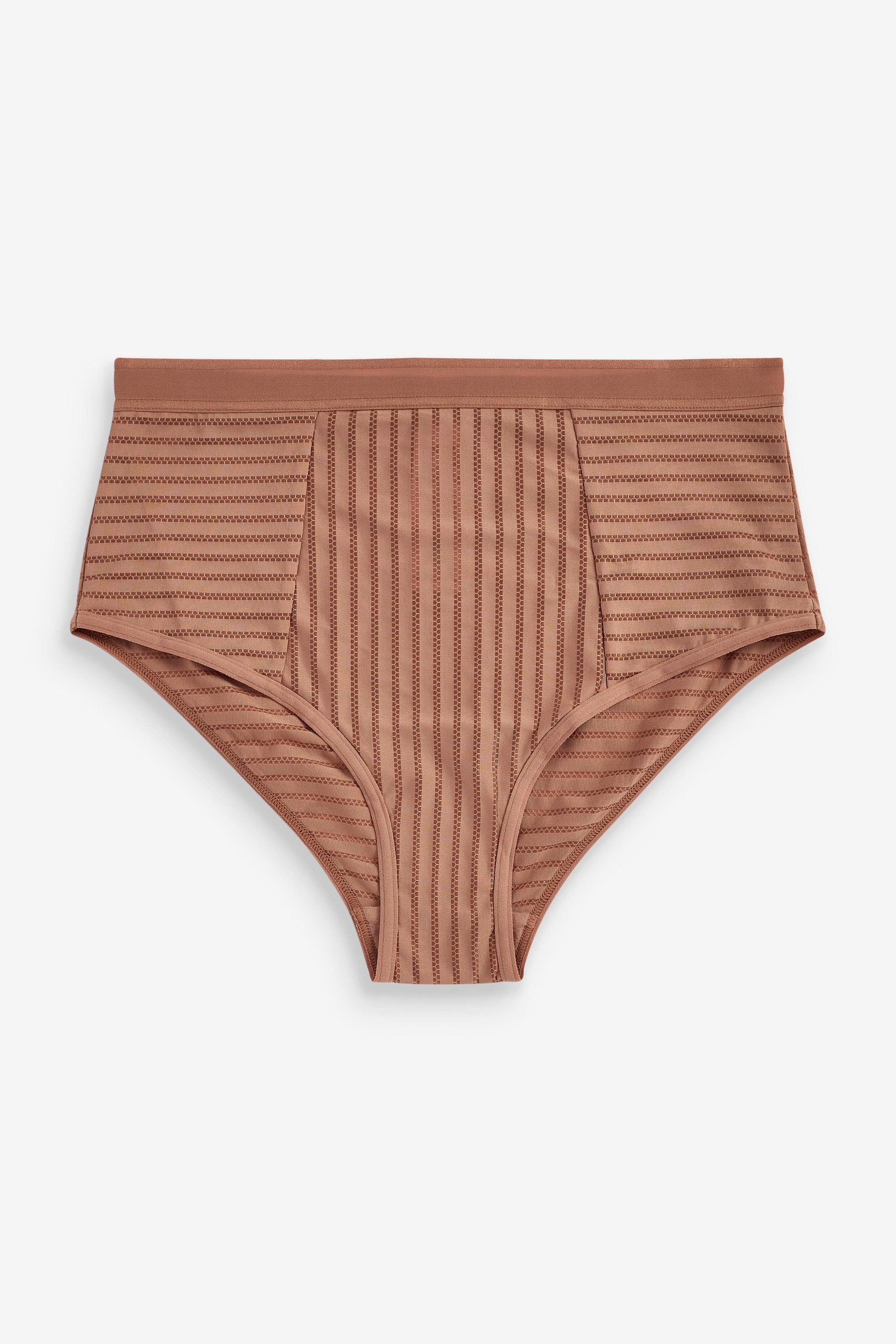 Stripe High Waist Knickers 2 Pack High Rise