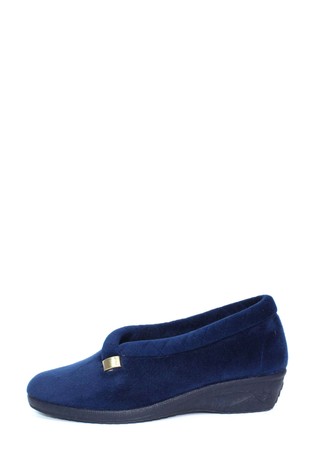 Lunar Blue Ladies Full Slippers