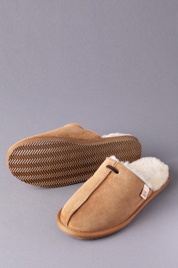 Lakeland Leather Ladies Sheepskin Seam Slider Slippers