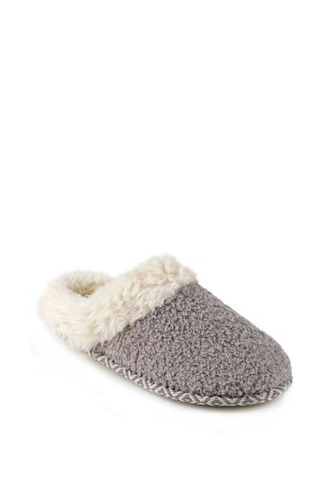 Totes Isotoner Ladies Swept Back Bobble Mule Slippers