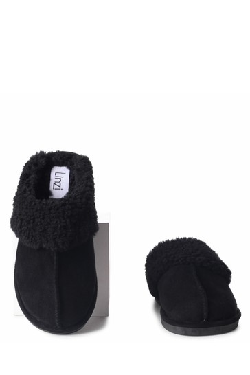 Linzi Jocelyn Faux Shearling Trim Slipper Mule