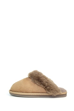 Lunar Brown Ladies Mule Slippers