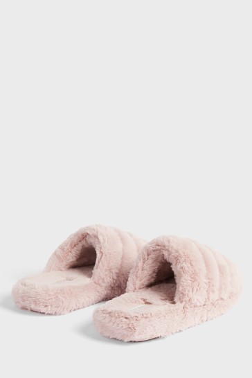 Ted Baker Pink Lopsey Faux Fur Mule Slippers