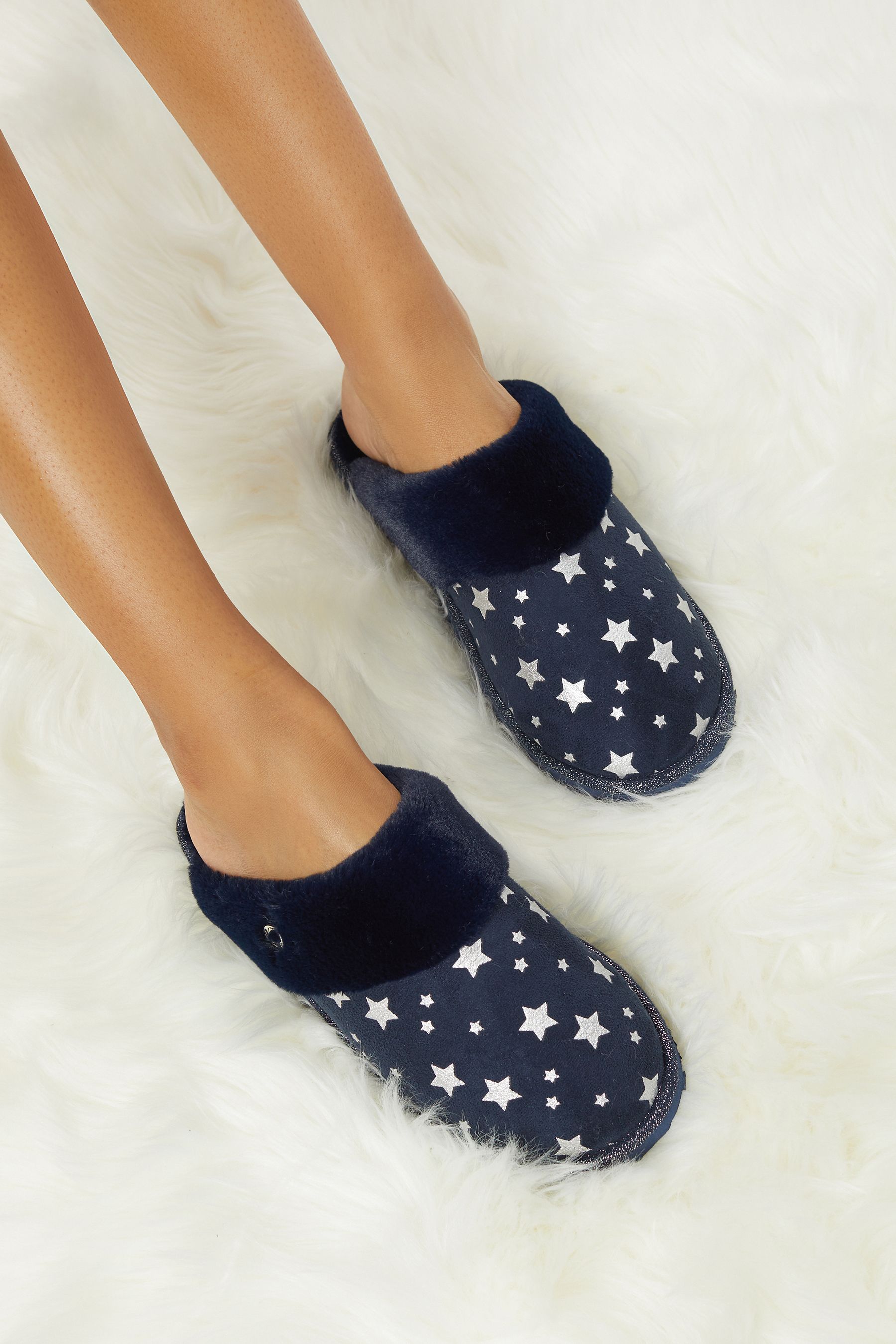 Lipsy Faux Fur Mule Slipper