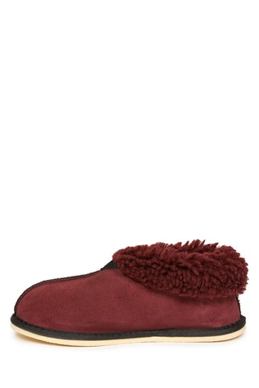 Celtic & Co Red Ladies' Sheepskin Bootee Slippers