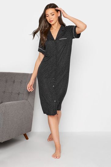 Long Tall Sally Pin Dot Button Through Nightdress