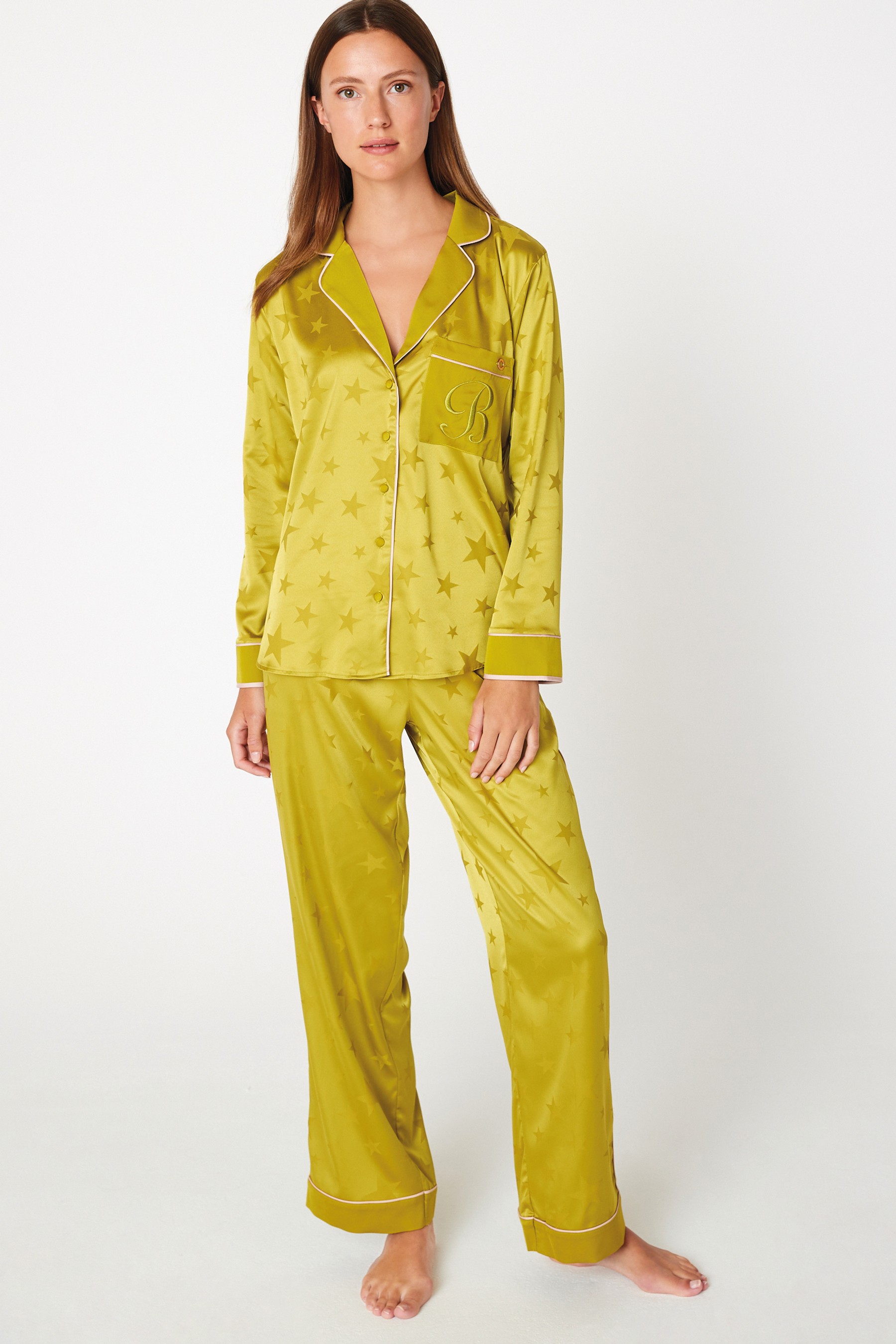 B by Ted Baker Satin Jacquard Button Through Pyjamas