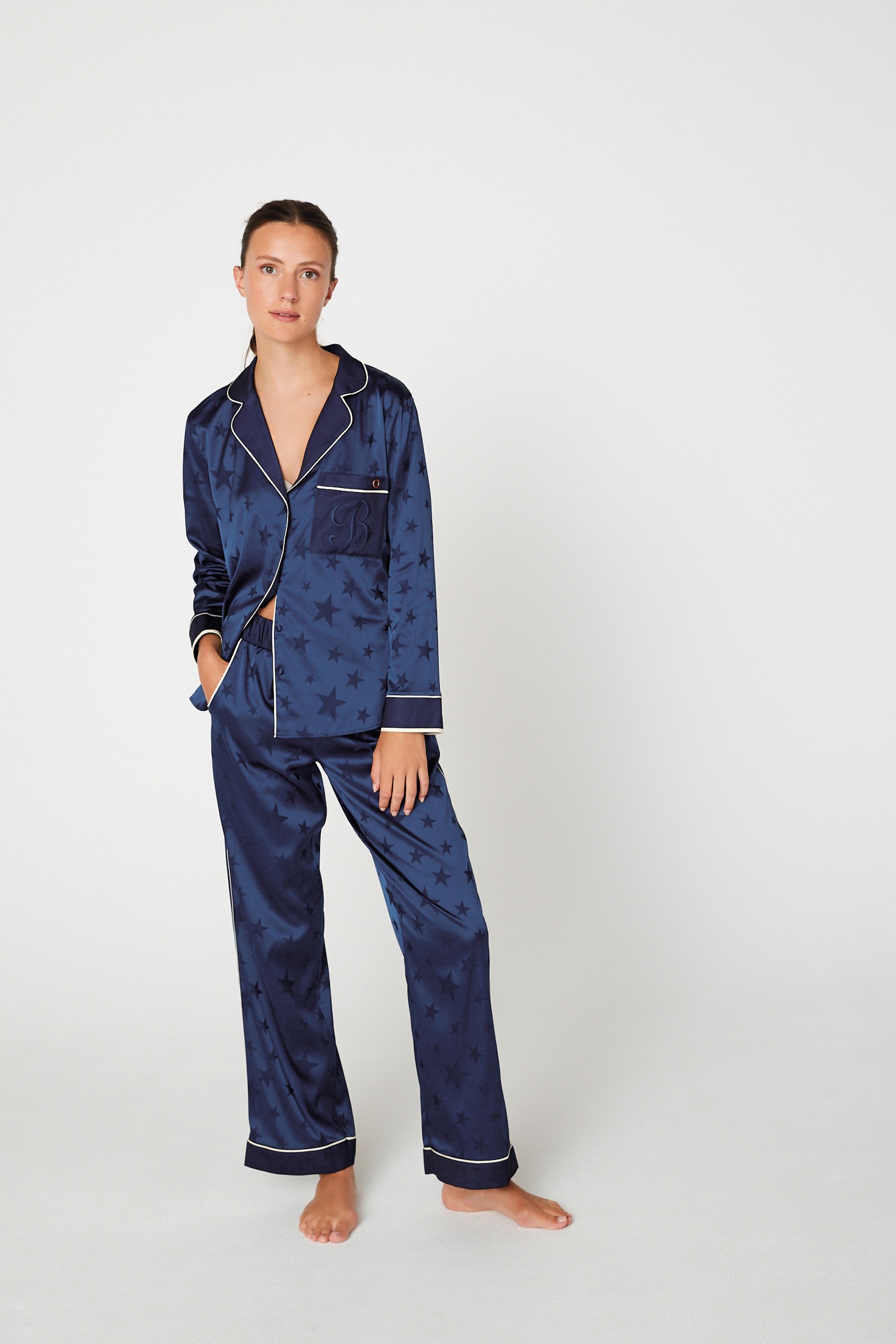 B by Ted Baker Satin Jacquard Button Through Pyjamas