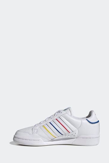 adidas Originals Boys White Continental 80 Stripes Trainers