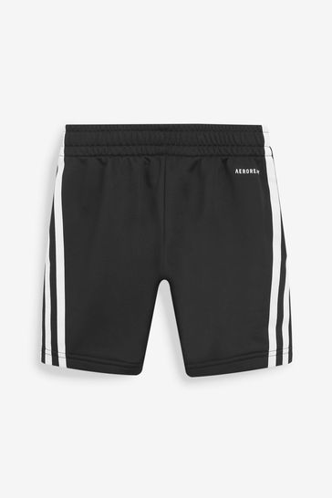 adidas Black Performance 3 Stripe Shorts