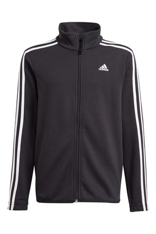 adidas Black 3 Stripe Tracksuits