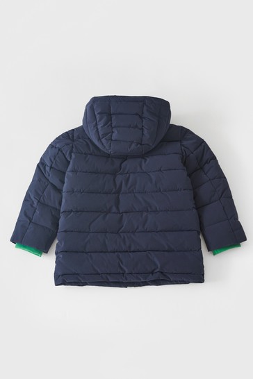 White Stuff Blue Jameson Puffer Coat