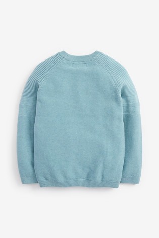 Textured Crew Jumper (3-16yrs) With Stag