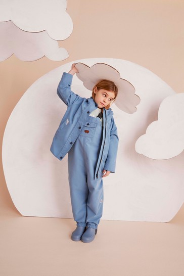 Töastie® Kids Rain Blue Waterproof Raincoat