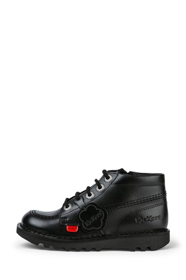 Kickers Junior Kick Hi Zip Leather Shoes