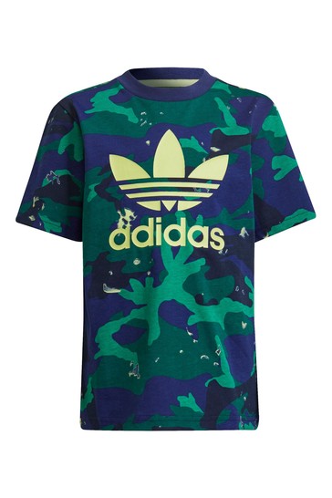 adidas Originals Little Kids All-Over Print Shorts And T-Shirt Set