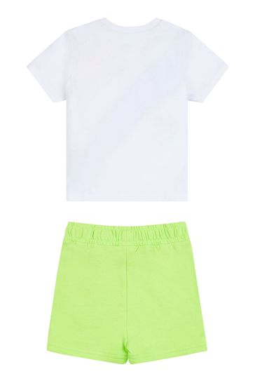 U.S. Polo Assn White Spliced Player T-Shirt and LB Short Set