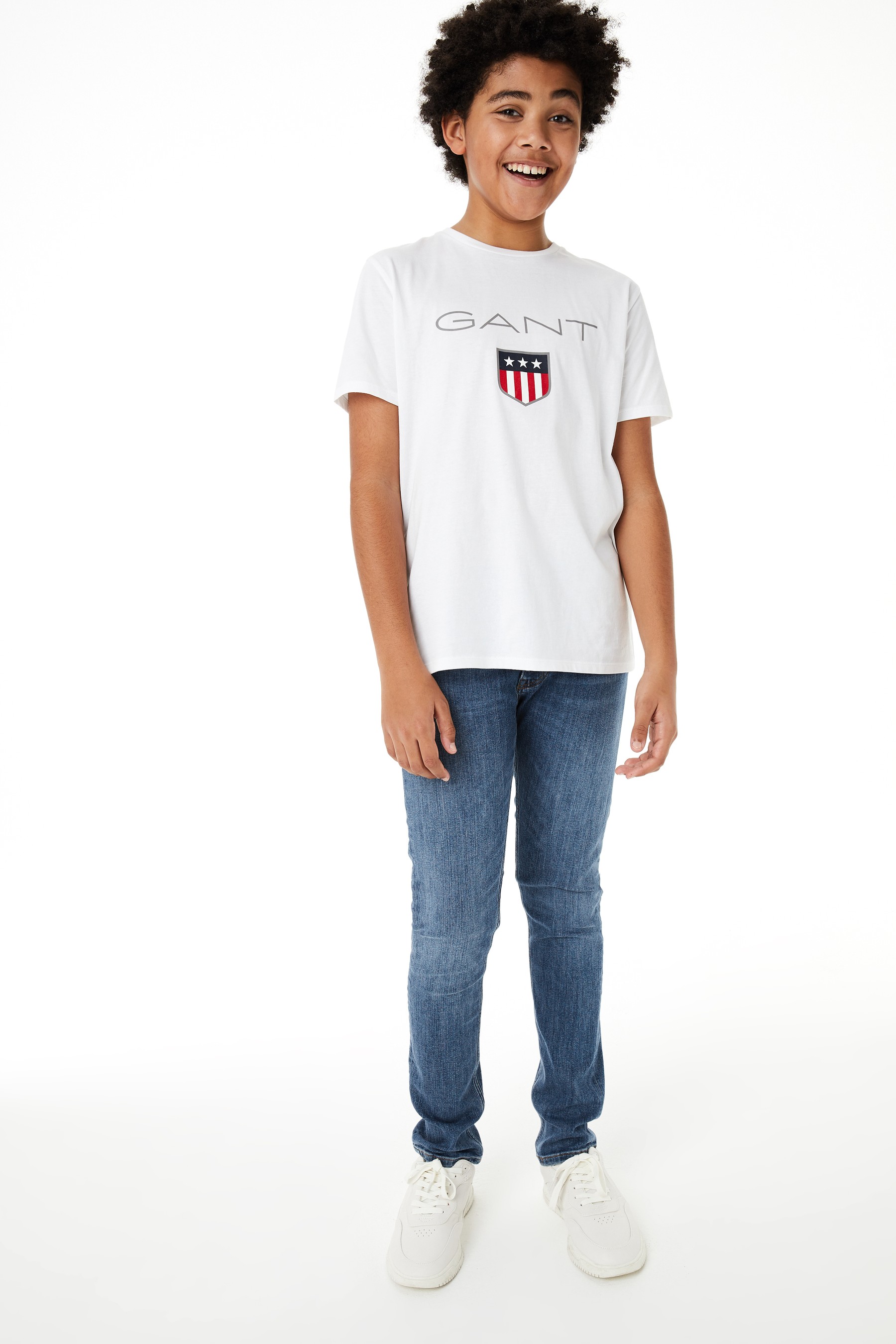 GANT White Teen Boys Shield T-Shirt