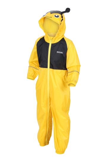 Regatta Yellow Charco Waterproof Animal Hooded Suit