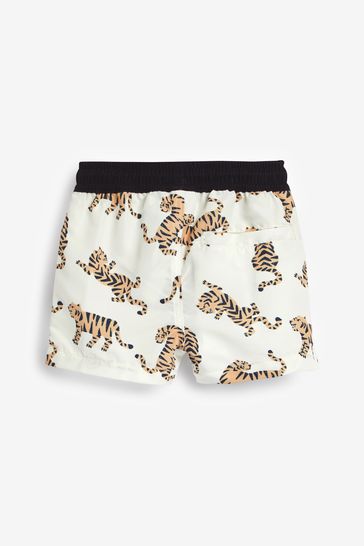 Myleene Klass Kids White Tiger Swim Shorts