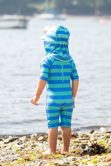 Frugi Blue Shark UPF 50+ Recycled Little Sunsafe Suit