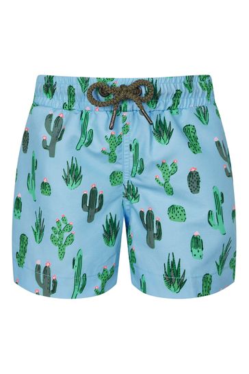 Sunuva Blue Cactus Swim Shorts