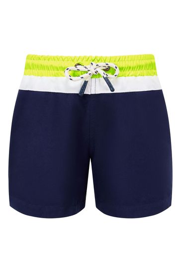 Sunuva Navy Blue Colourblock Swim Shorts