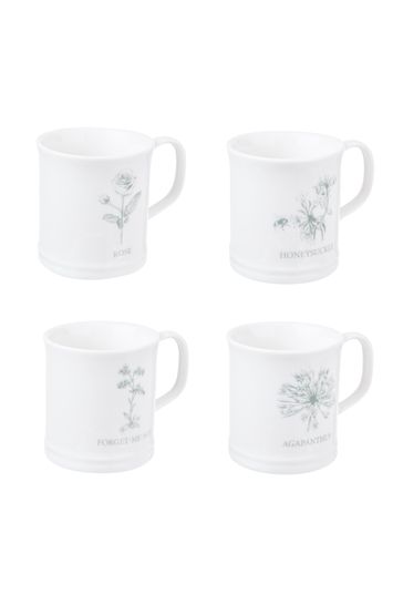 Mary Berry Set of 4 Flowers Garden Espresso Mugs