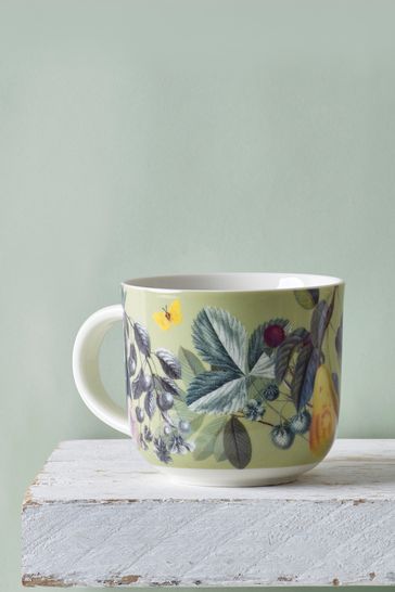 Kew Gardens Fruit and Floral Green Mug